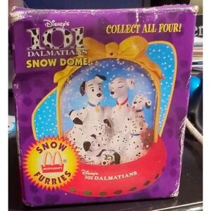 Disney McD's‎ 101 Dalmatians Snow Furries Snow Dome Globe 1996 New - Unwrapped